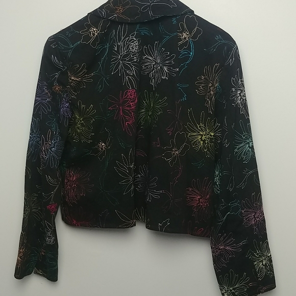 Alex Kim Colorful Button Down Jacket With Shell Buttons - Picture 10 of 10